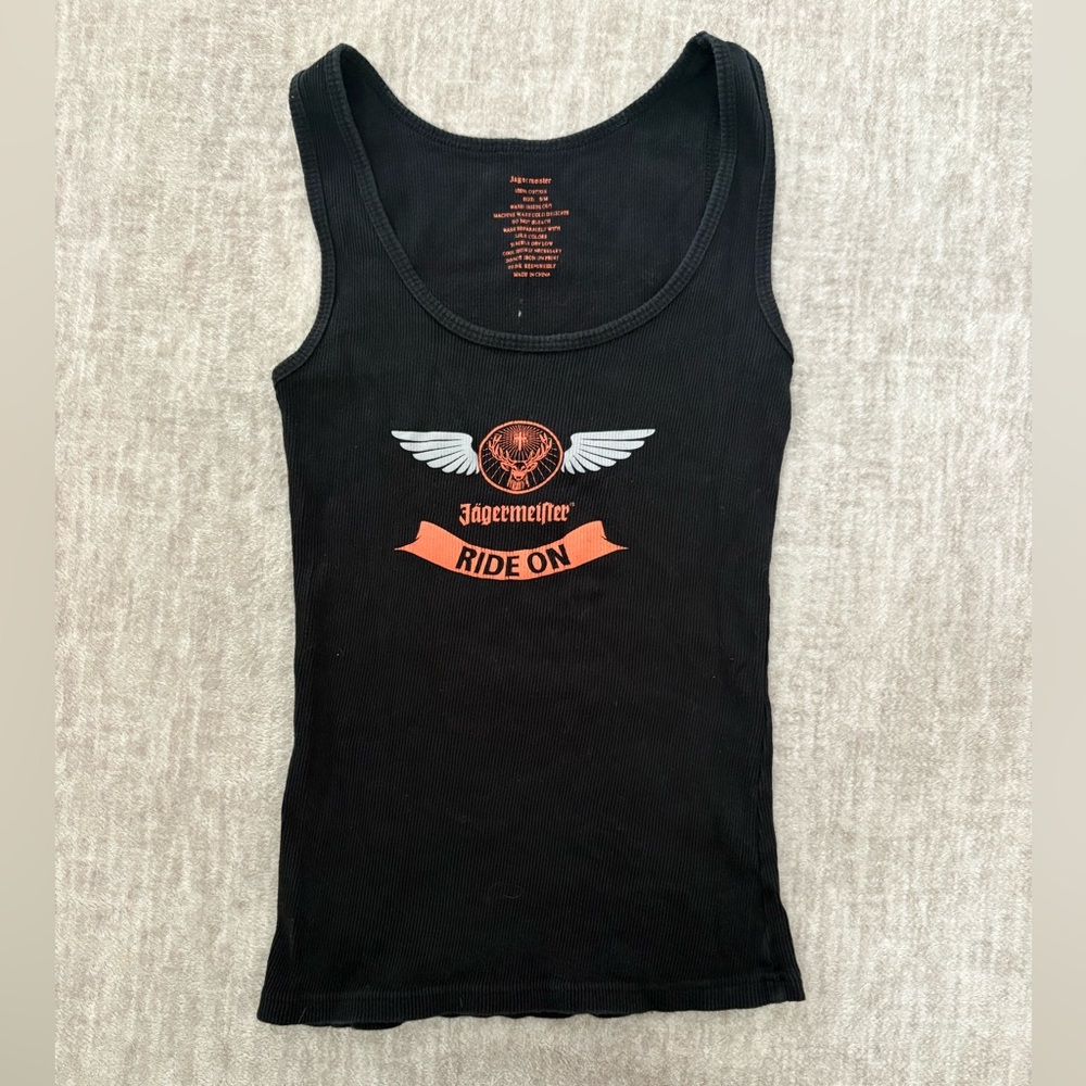 Biker Jägermeister “Ride On” Black Cotton Tank